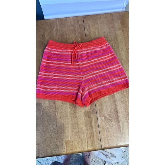 MADDEN NYC RED PINK PURPLE SHORTS WOMENS SIZE L - Picture 3 of 12